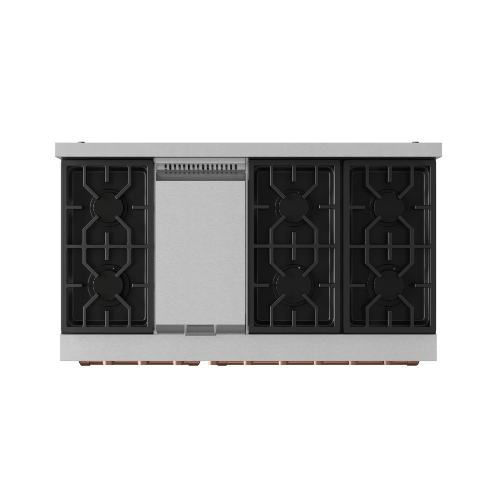 Thor Kitchen RSG48ERSG 48 Inch Professional Gas Range With Pro-Style Knobs In Stainless Steel/Rose Gold Gordon Ramsay Series - Rsg48E-Rsg