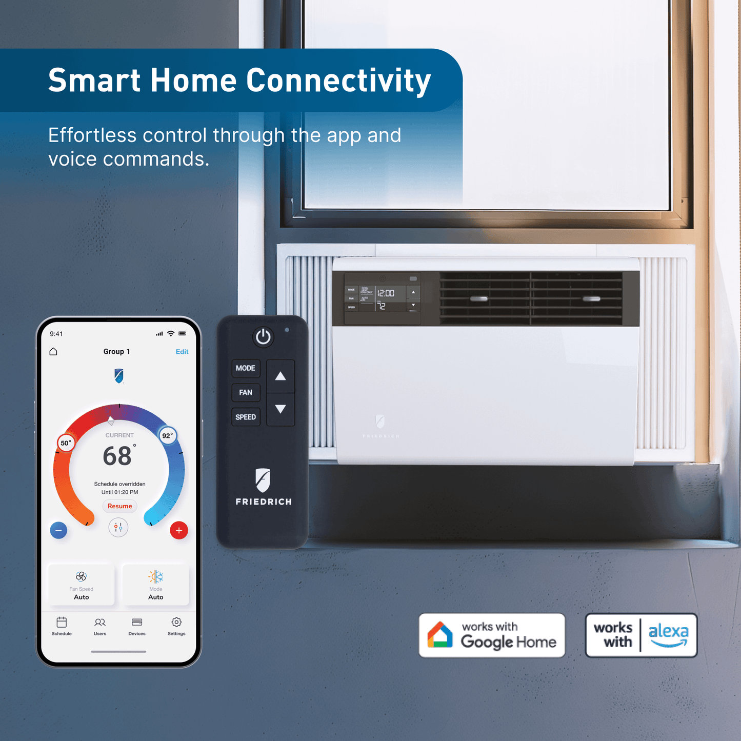 Friedrich KCVS12B10A Friedrich K Hl Inverter 12,000 Btu 115V Smart Window/Wall Air Conditioner - Cool Only