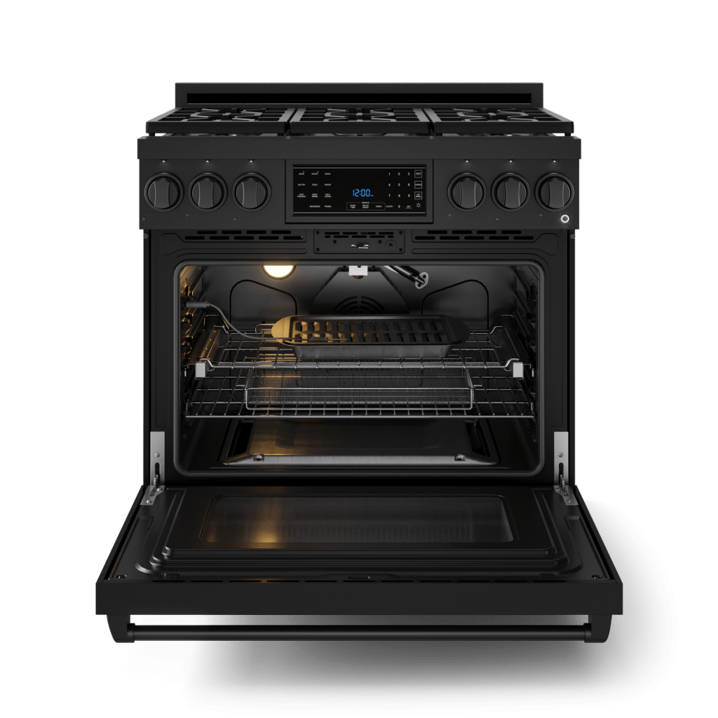 Thor Kitchen RSG36BLP 36 Inch Professional Lp Range With Tilt Panel Touch Control In Black Gordon Ramsay Series - Rsg36Blp