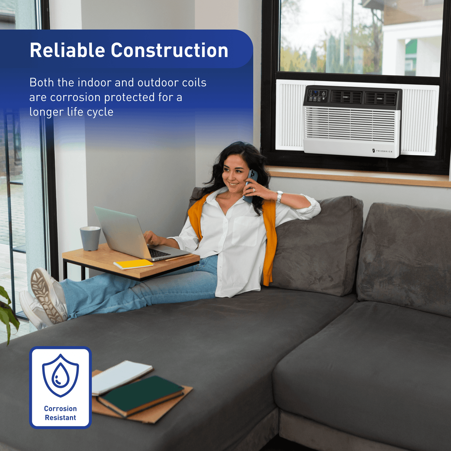 Friedrich CCW08B10C Friedrich Chill Premier 8,000 Btu 115V Smart Window/Wall Air Conditioner - Cool Only