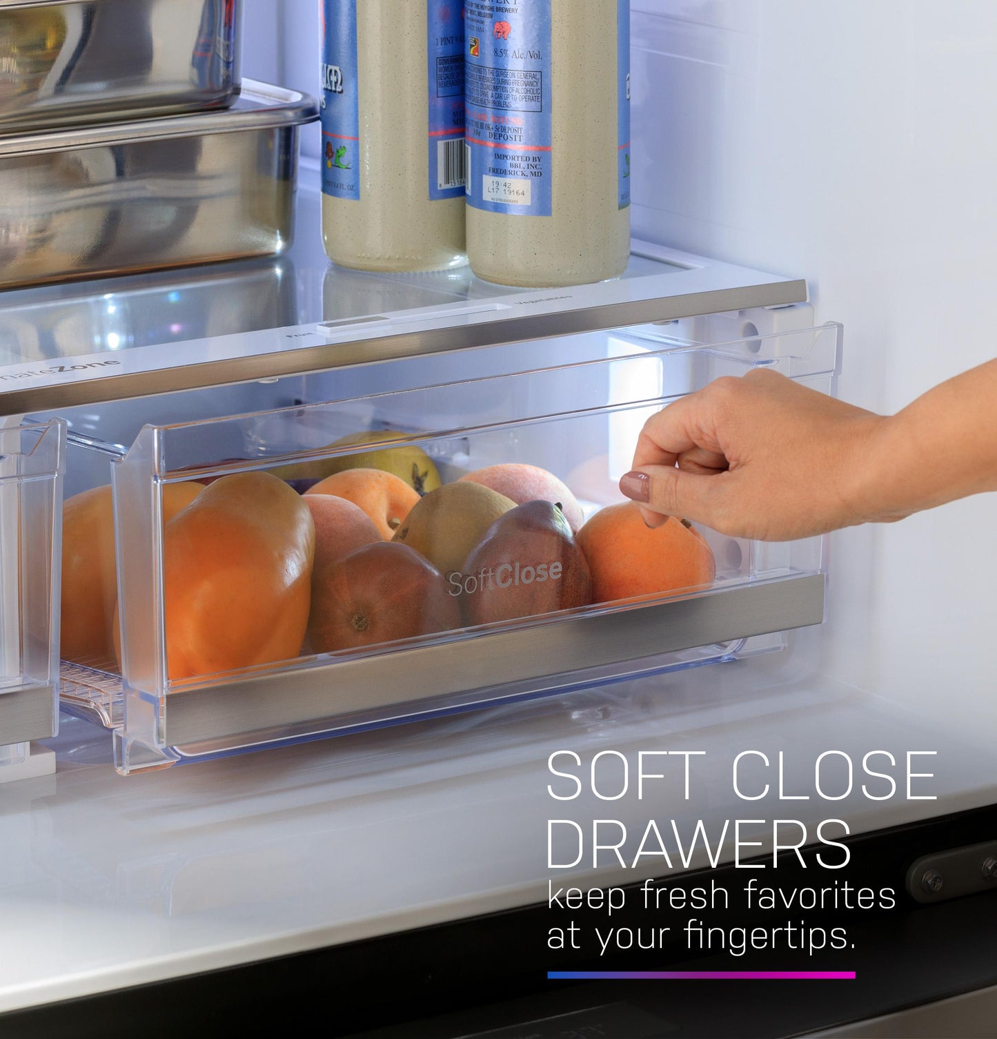 Ge Appliances PXD22BYPFS Ge Profile&#8482; 22.4 Cu. Ft. Smart Counter-Depth Fingerprint Resistant 4-Door French-Door Refrigerator With Door In Door