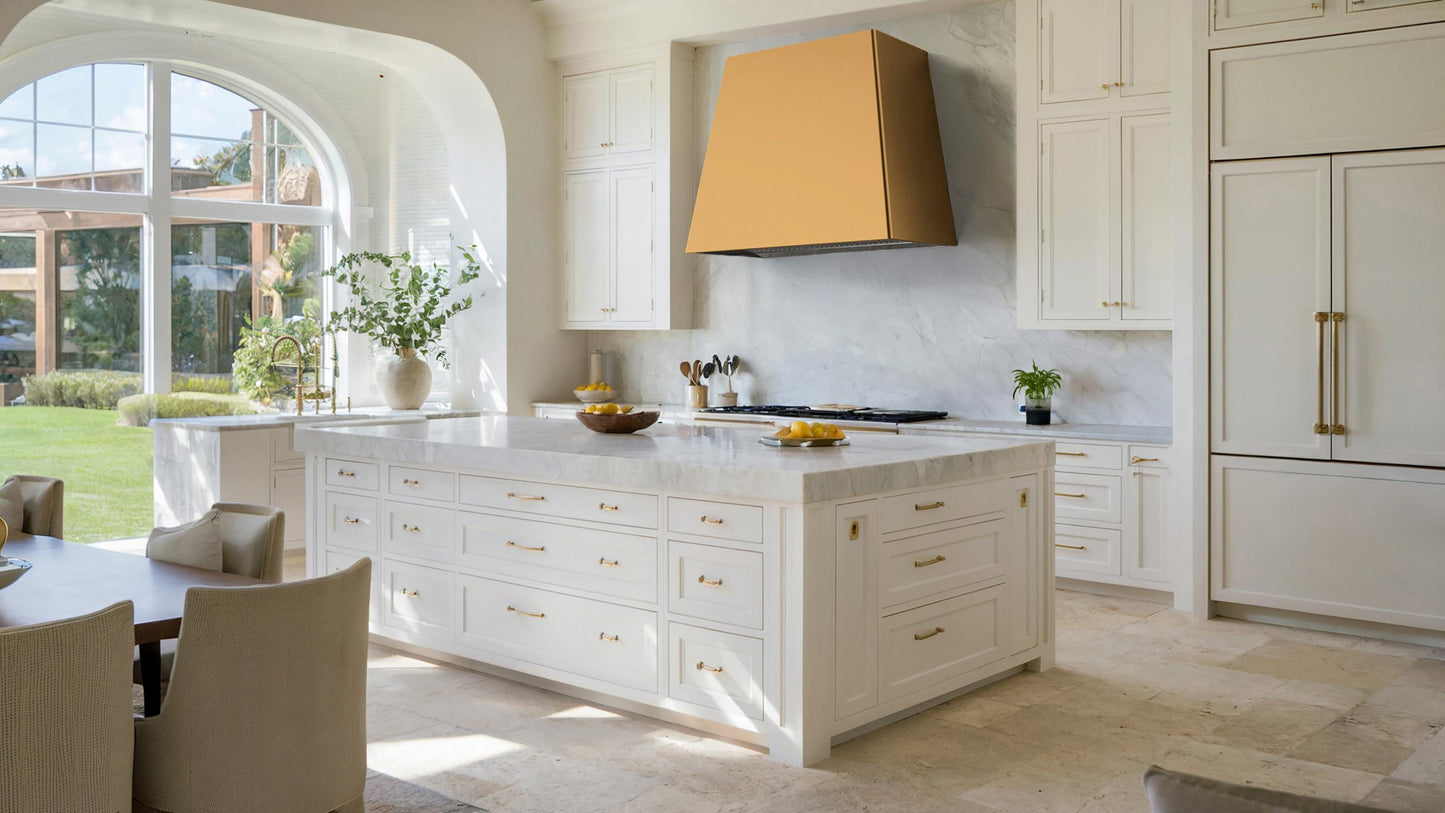 Xo Appliance XOVD136SG Xo 36In Designer Hood Satin Gold Insert Sold Separately