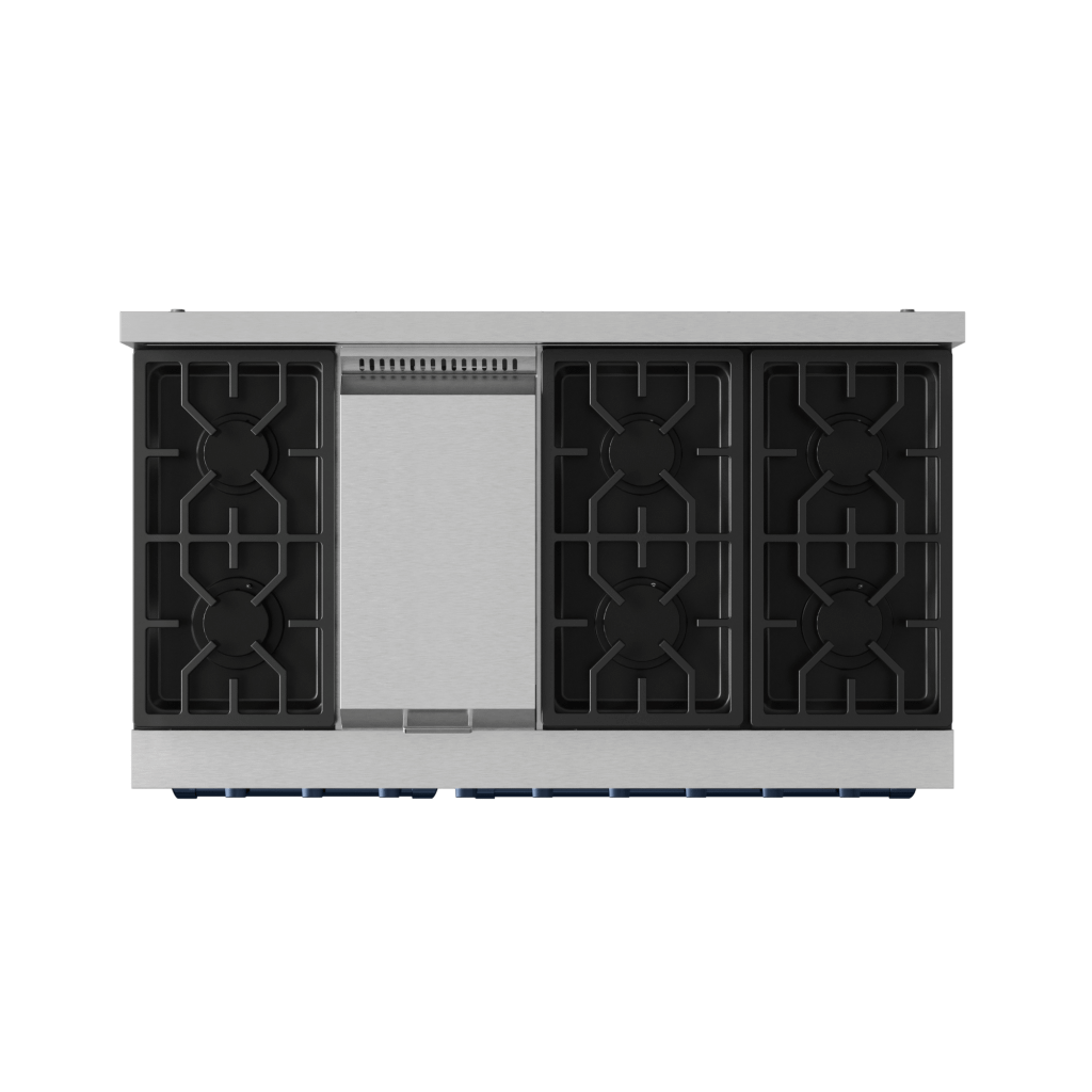 Thor Kitchen RSG48ELPBLU 48 Inch Professional Lp Range With Pro-Style Knobs In Stainless Steel/Blue Gordon Ramsay Series - Rsg48Elp-Blu