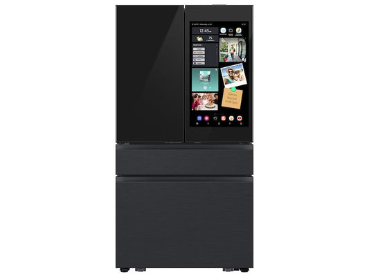 Samsung RF90F29AECE Bespoke 29 Cu. Ft. 4-Door French Door Refrigerator With Ai Family Hub&#8482;+ & Ai Vision Inside&#8482; In Charcoal Glass And Black/Charcoal