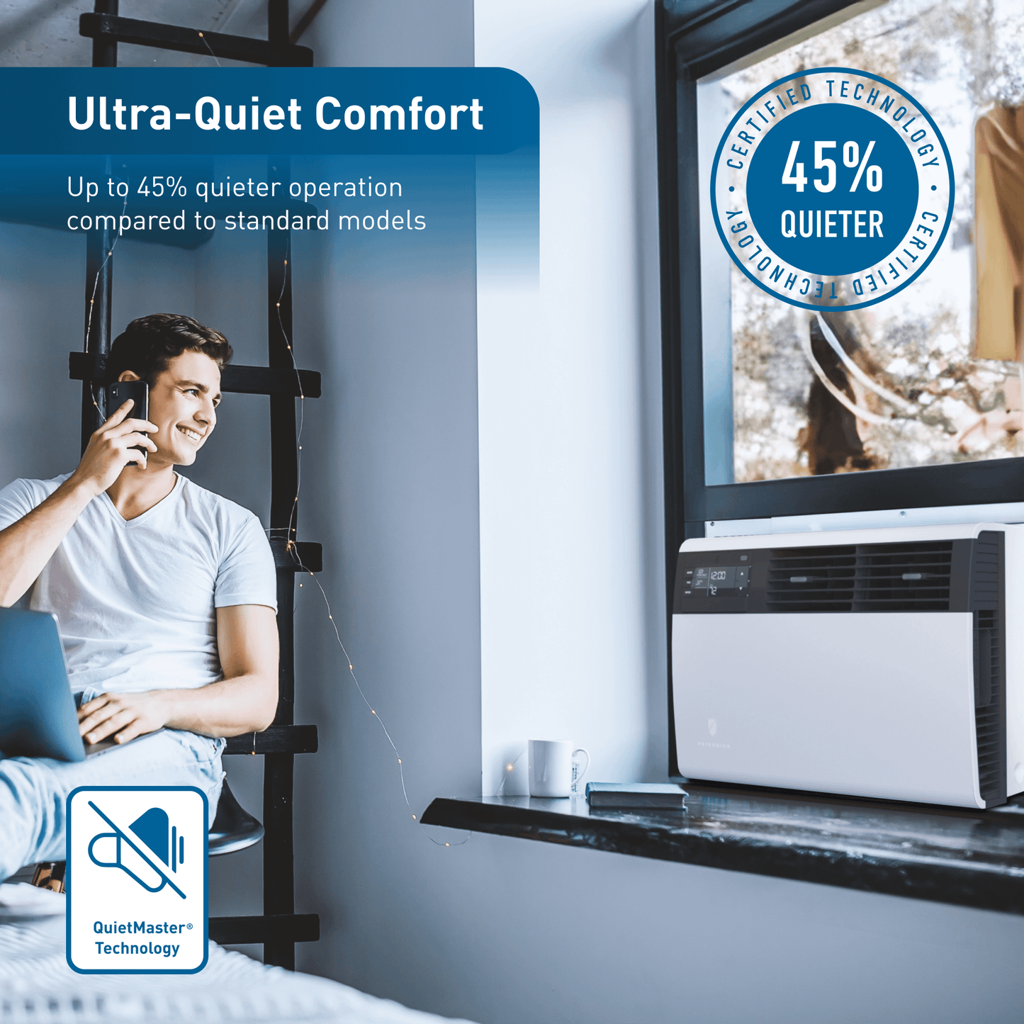 Friedrich KCVM18B30A Friedrich K Hl Inverter 18,000 Btu 230V Smart Window/Wall Air Conditioner - Cool Only