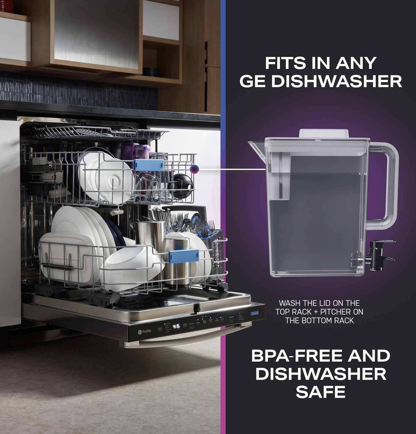 Ge Appliances PHD23BYWFS Ge Profile&#8482; Energy Star® 22.9 Cu. Ft. Counter-Depth Quad-Door Refrigerator With Dual-Dispense Autofill Pitcher And Door In Door