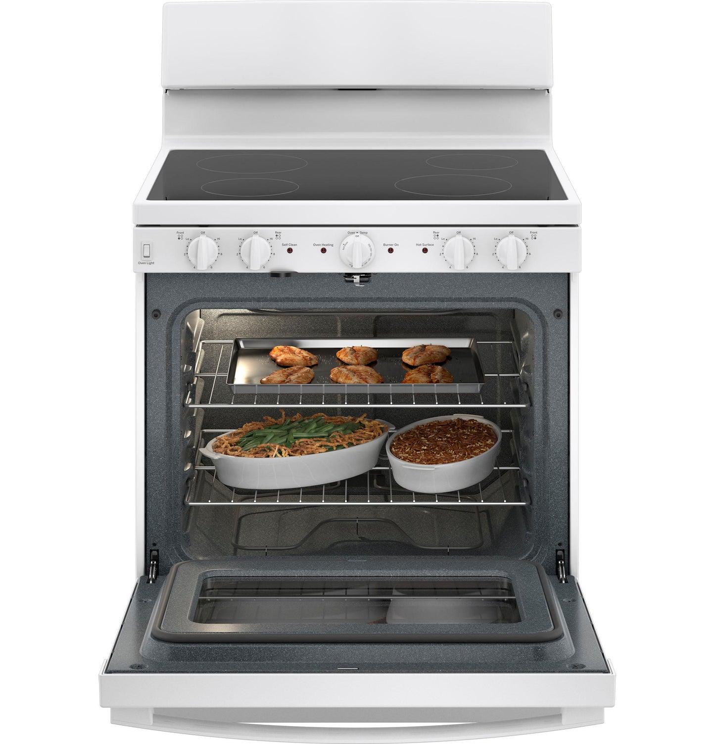 Ge Appliances JB480DYWW Ge® Energy Star® 30" Free-Standing Electric Radiant Smooth Cooktop Range