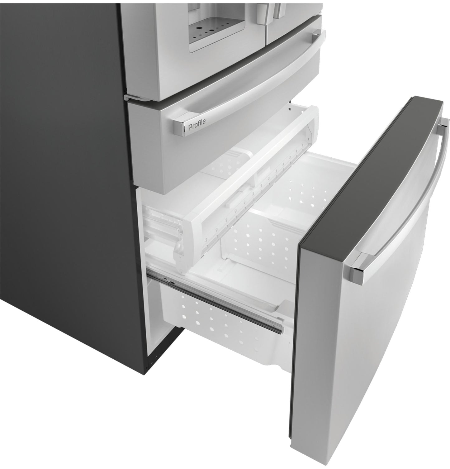 Ge Appliances PXD22BYPFS Ge Profile&#8482; 22.4 Cu. Ft. Smart Counter-Depth Fingerprint Resistant 4-Door French-Door Refrigerator With Door In Door