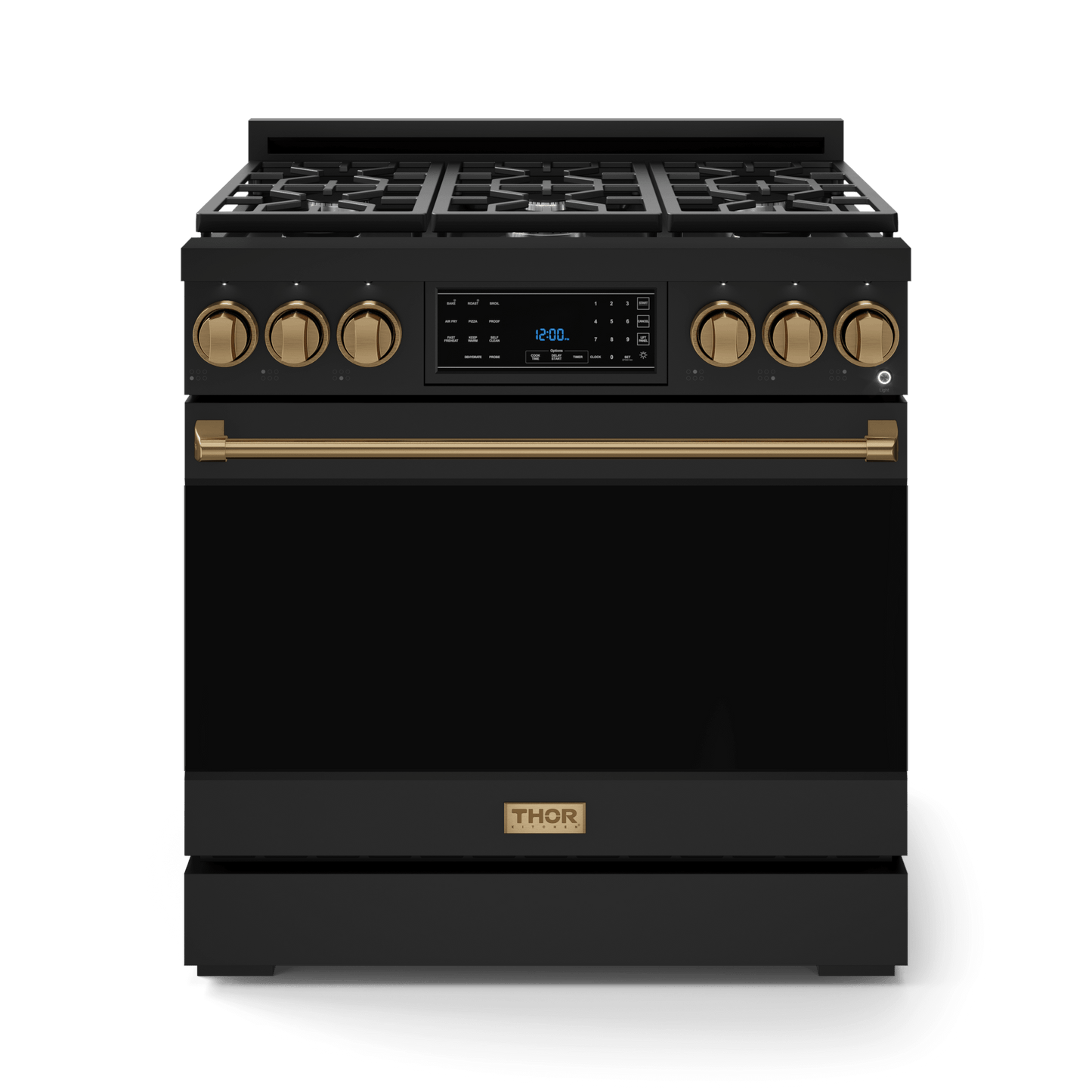 Thor Kitchen RSG36BLPBRZ 36 Inch Professional Lp Range With Tilt Panel Touch Control In Black/Bronze Gordon Ramsay Series - Rsg36Blp-Brz