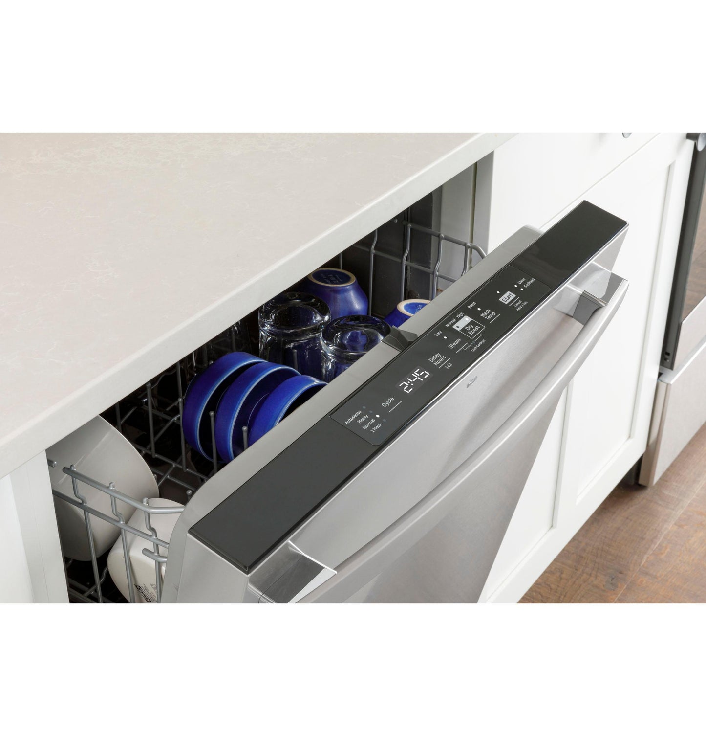 Ge Appliances GDT595HYYFS Ge® Energy Star® Top Control Hybrid Tub Dishwasher With Third Rack, Bottle Jets, Dry Boost & 50 Dba