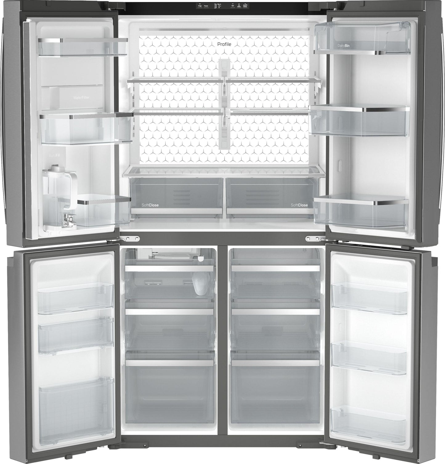 Ge Appliances PAE28BYTFS Ge Profile&#8482; Energy Star® 28.3 Cu. Ft. Quad-Door Refrigerator With Dual-Dispense Autofill Pitcher