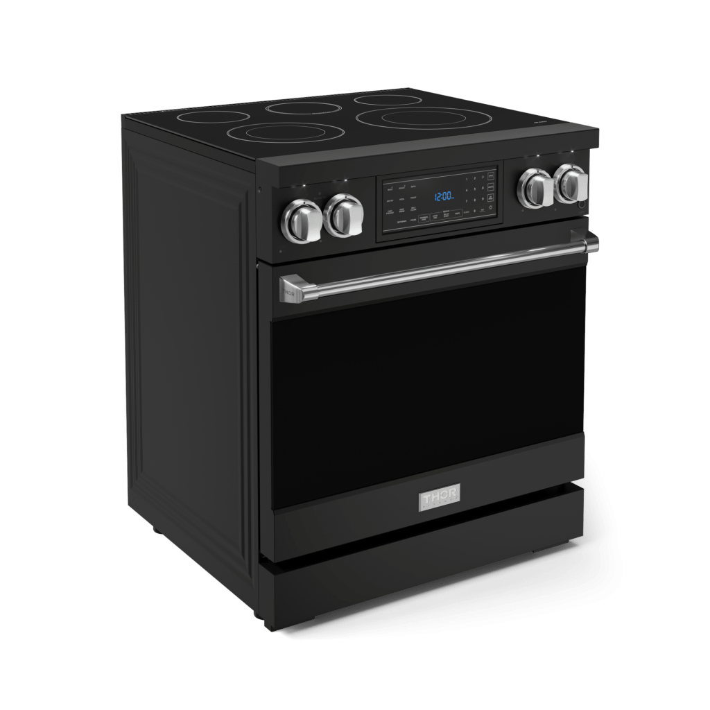 Thor Kitchen RSE30BSS 30 Inch Professional Electric Range With Tilt Panel Touch Control In Black/Stainless Steel Gordon Ramsay Series - Rse30B-Ss