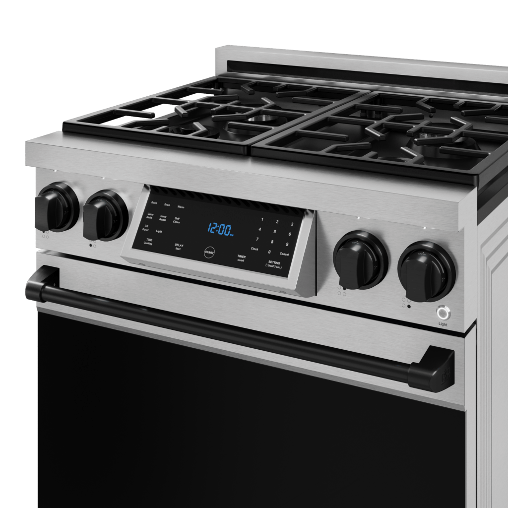 Thor Kitchen RSG30LPBLK 30 Inch Professional Lp Range With Tilt Panel Touch Control In Stainless Steel/Black Gordon Ramsay Series - Rsg30Lp-Blk