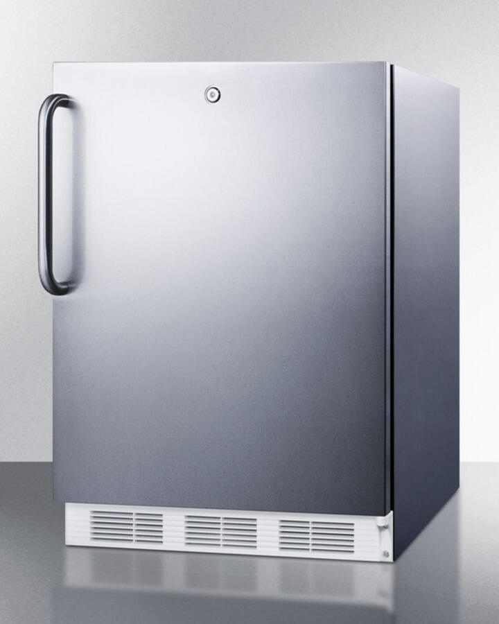 Summit FF7LCSS Commercially Listed Built-In Undercounter All-Refrigerator For General Purpose Use, Auto Defrost W/Ss Exterior And Front Lock