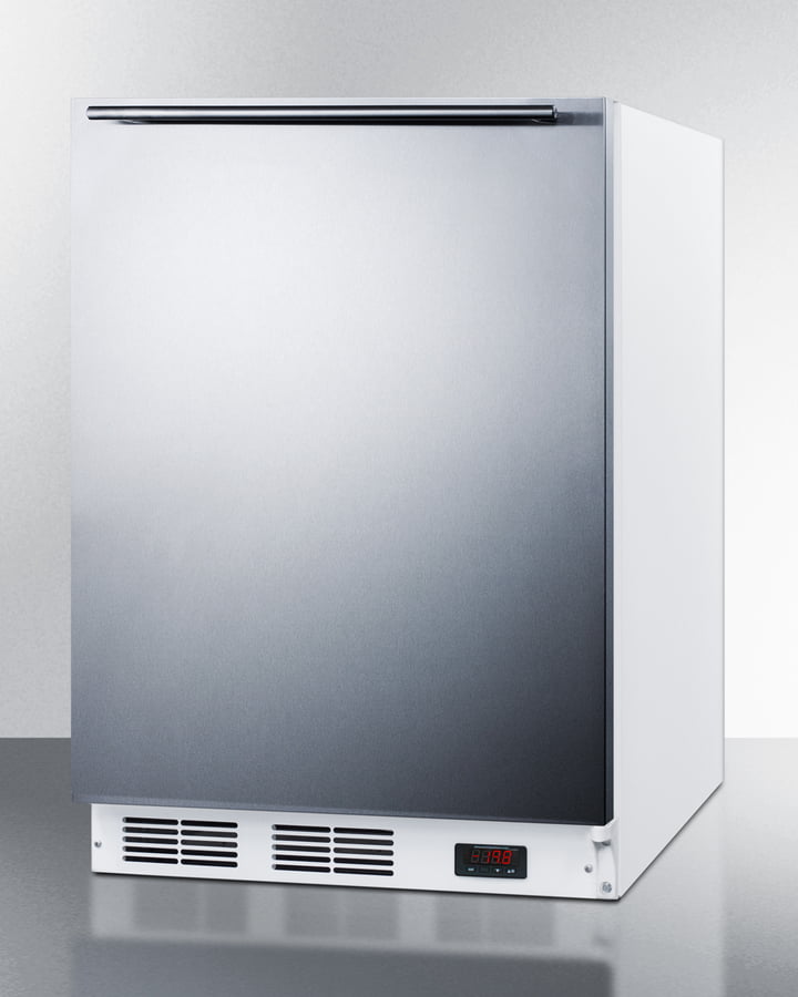 Summit VT65MBISSHHADA Built-In Undercounter Ada All-Freezer Capable Of -25 C Operation, With Wrapped Stainless Steel Door And Horizontal Handle