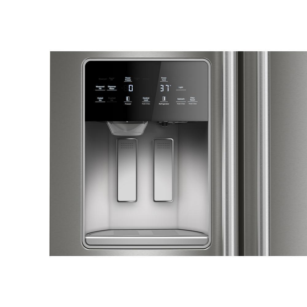 Maytag MRSF6636RZ 36-Inch Wide Full-Depth Side-By-Side Refrigerator With Arctic Blue Interior - 28.3 Cu. Ft.