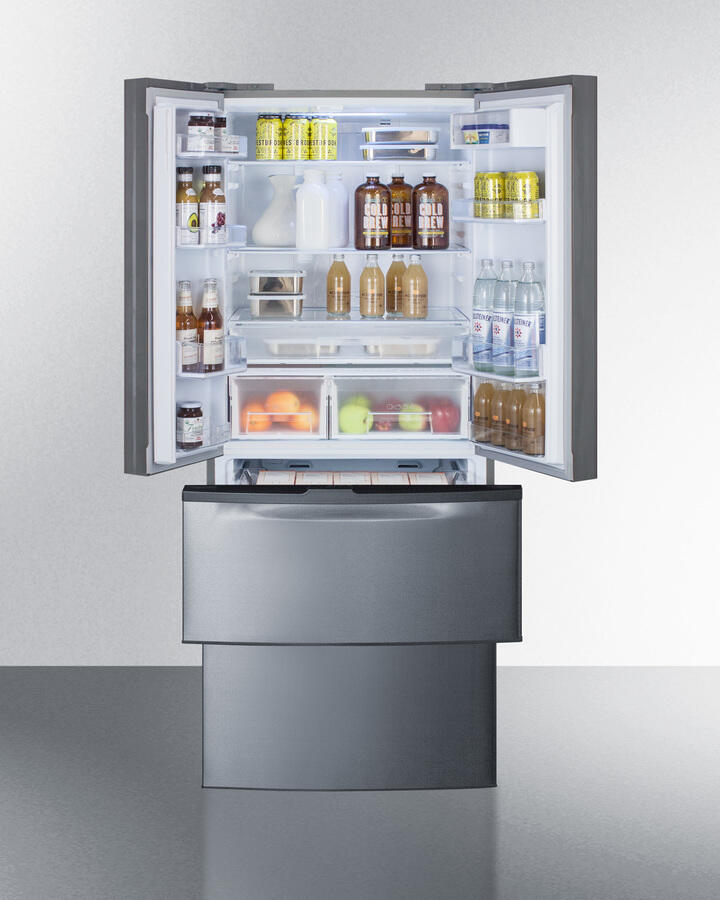 Summit FDRD15SS 27" Wide French Door Refrigerator-Freezer