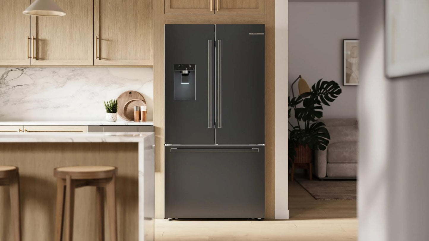 Bosch B36CD52SNB 500 Series French Door Bottom Mount Refrigerator 36" Black Stainless Steel, Total No Frost