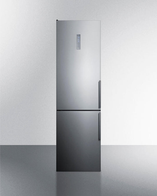 Summit FFBF192SSBILHD 24" Wide Built-In Bottom Freezer Refrigerator