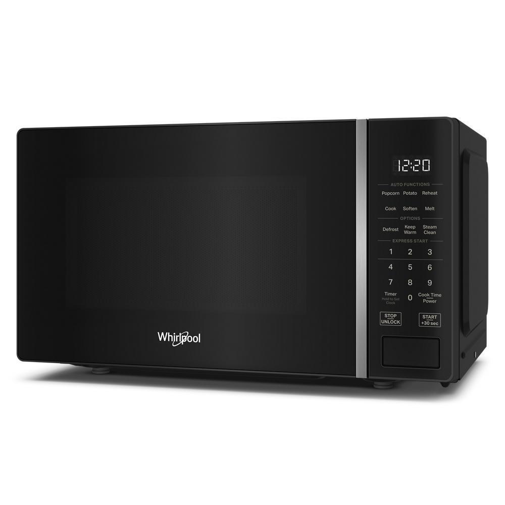 Whirlpool WMCS3018RB 0.7 Cu. Ft. Black Countertop Microwave With Steam Clean - 700 Watt