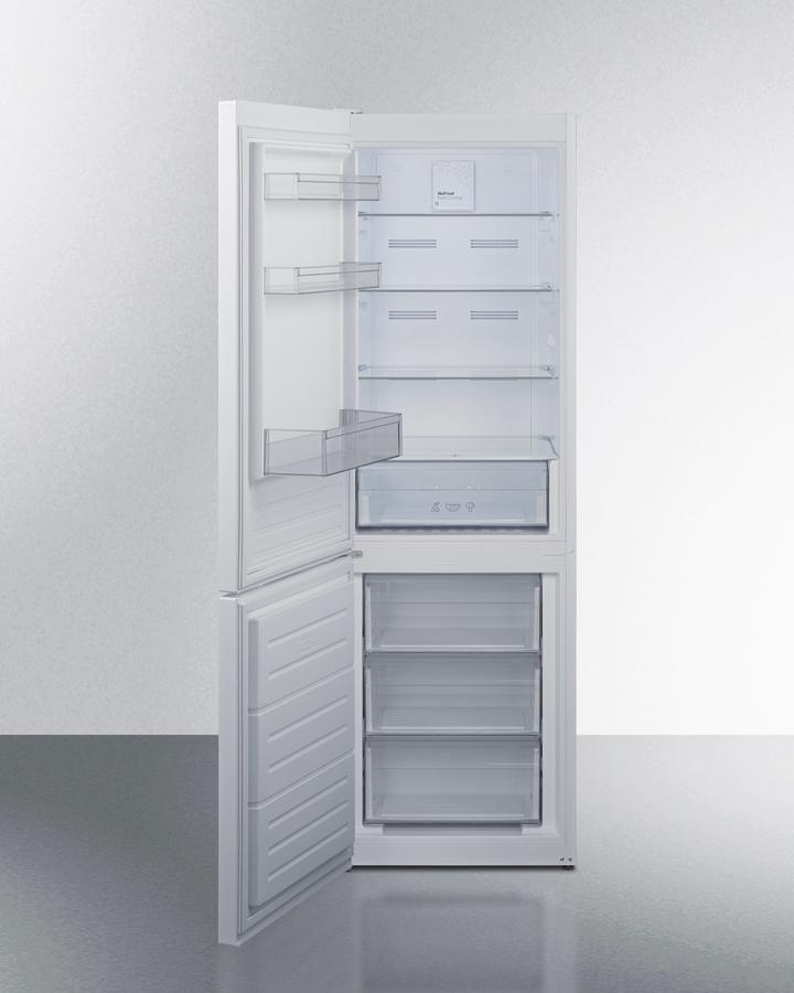 Summit FFBF121WLHD 24" Wide Wide Bottom Mount Refrigerator-Freezer