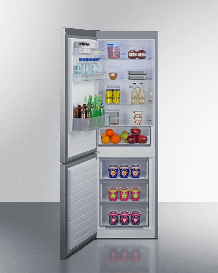 Summit FFBF124SSLHD 24" Wide Bottom Mount Refrigerator-Freezer
