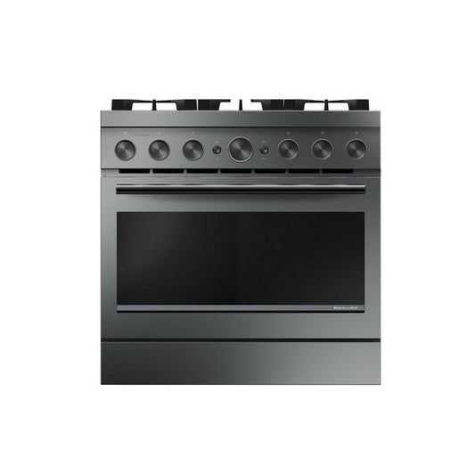 Kitchenaid KFDS936SJP 36-Inch 6 Burner Commercial-Style Dual Fuel Range With No Preheat Air Fry Mode