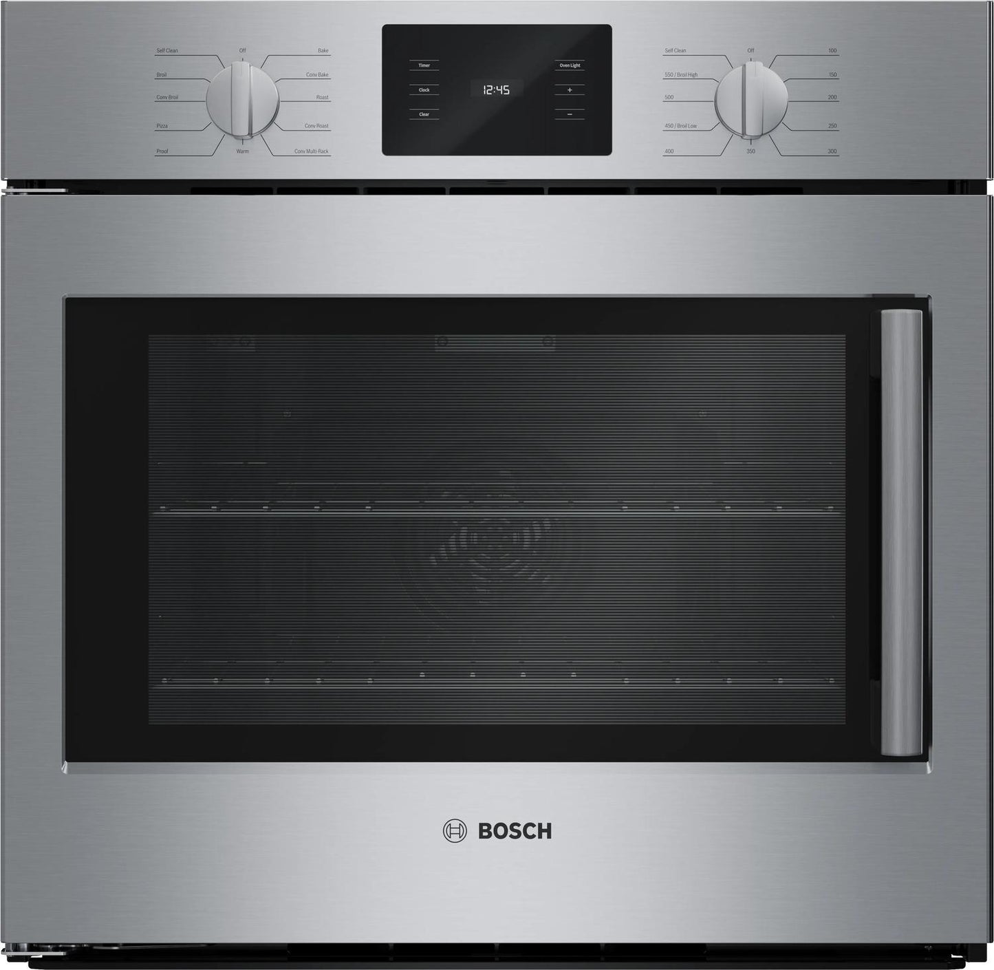 Bosch HBL5455LUC 500 Series Single Wall Oven 30" Left Sideopening Door, Stainless Steel