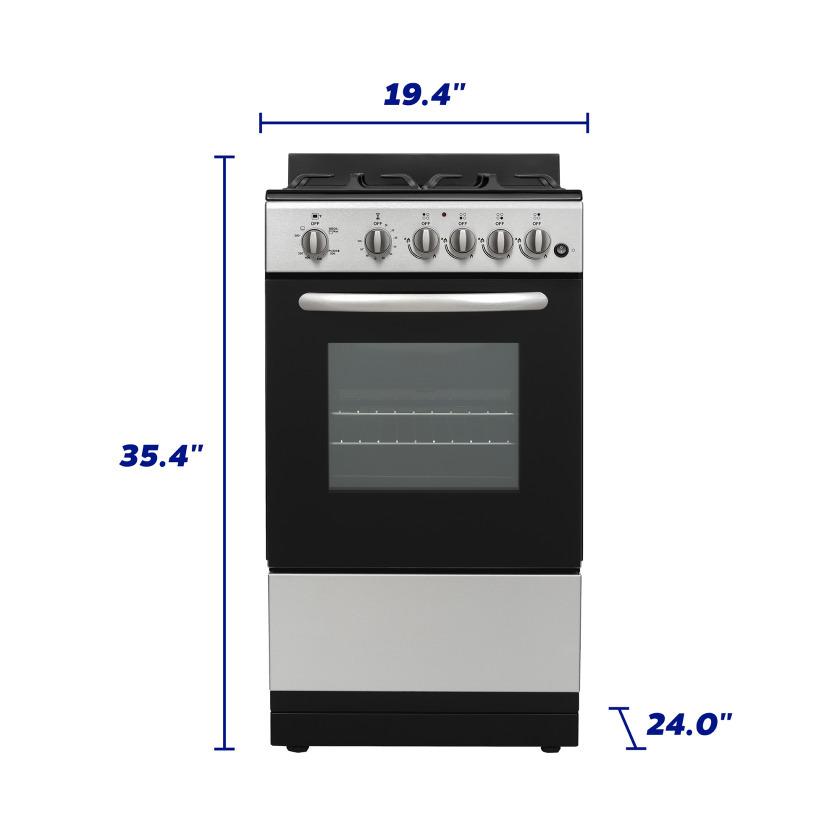Element Appliance EGR204MCCS Element 1.9 Cu. Ft. 20 Gas Range - Stainless Steel (Egr204Mccs)