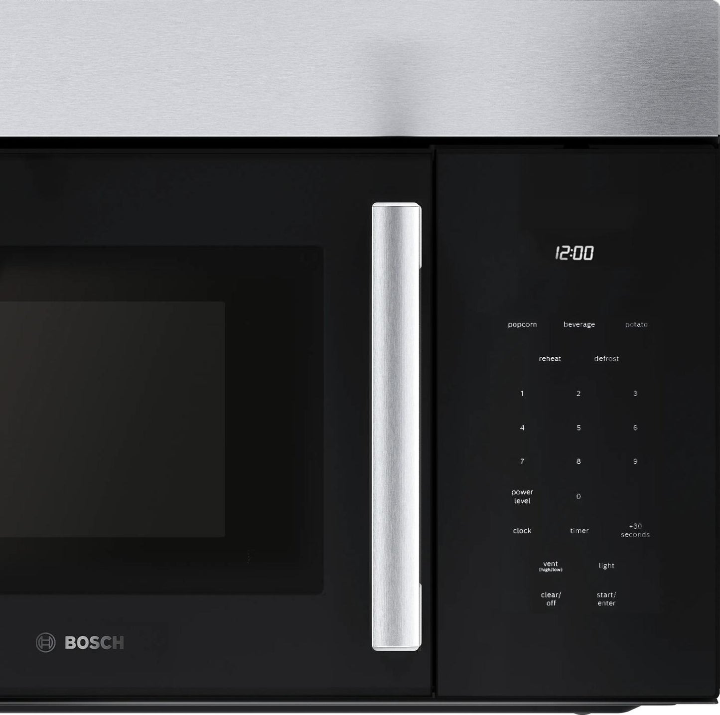 Bosch HMV1055U 100 Series Over-The-Range Microwave 30" Left Sideopening Door, Stainless Steel