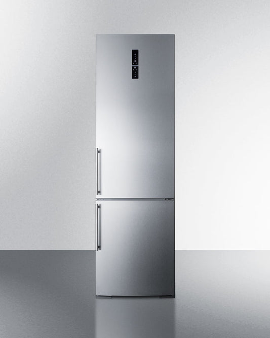 Summit FFBF181ESIM 24" Wide Bottom Freezer Refrigerator With Icemaker