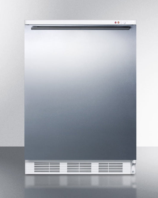 Summit VT65MSSHH Freestanding Medical All-Freezer Capable Of -25 C Operation, With Wrapped Stainless Steel Door And Horizontal Handle