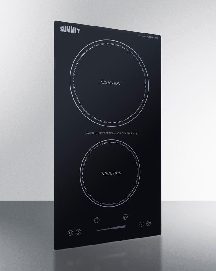 Summit SINCH115V2B 12" Wide 115V 2-Zone Induction Cooktop With Safety Shutoff