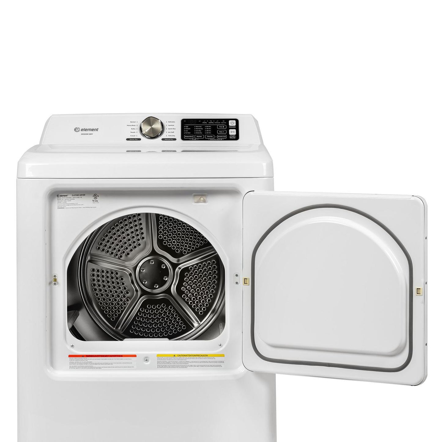 Element Appliance ETD7027GCW Element Electronics 7.0 Cu. Ft. Front Load Gas Dryer - White (Etd7027Gcw)