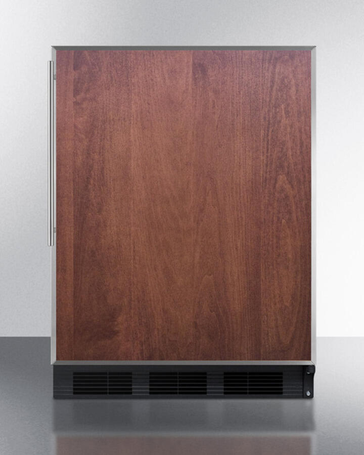 Summit AL752BBIFR Ada Compliant Built-In Undercounter All-Refrigerator For General Purpose Use, Auto Defrost W/Ss Door Frame For Panel Inserts And Black Cabinet