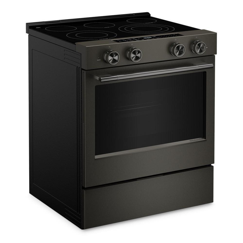 Kitchenaid KSES530SBE 5.3 Cu. Ft. Smart Slide-In Electric Range With Two Even-Heat&#8482; Hyper Elements And Convection Cooking Modes