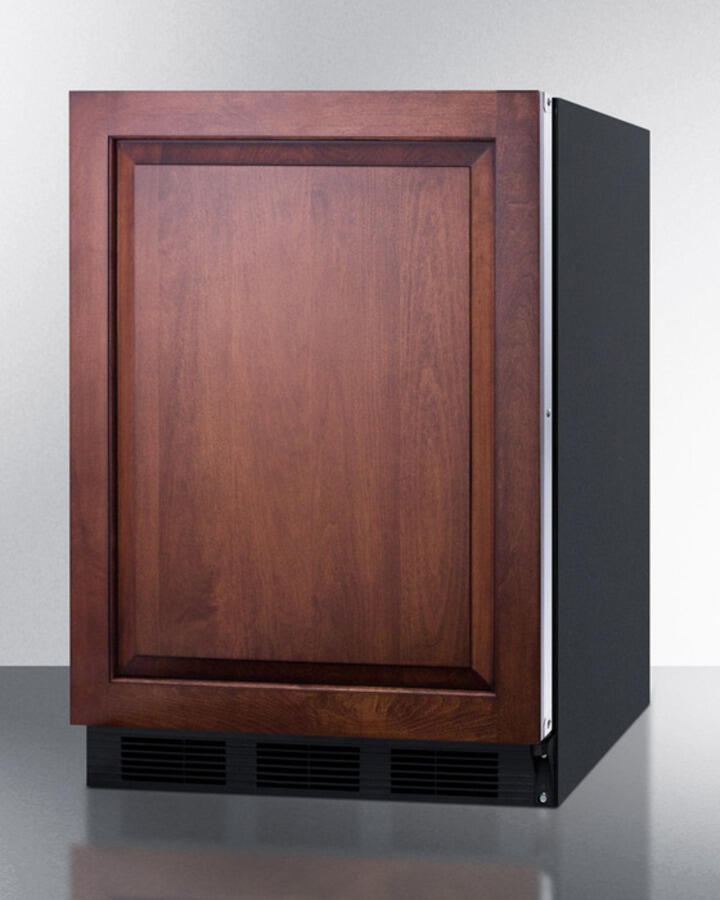 Summit FF7BBIIF Commercially Listed Built-In Undercounter All-Refrigerator For General Purpose Use, Auto Defrost W/Panel-Ready Door And Black Cabinet