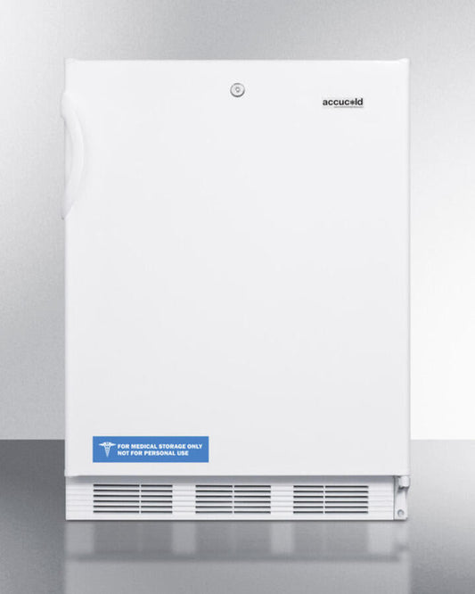 Summit AL750LBI Ada Compliant Built-In Undercounter All-Refrigerator For General Purpose Use, With Lock, Auto Defrost Operation And White Exterior