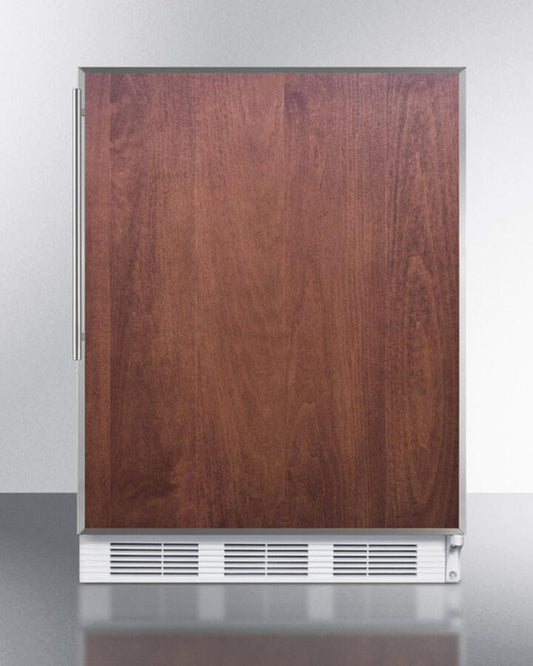 Summit AL650BIFR Built-In Undercounter Ada Compliant Refrigerator-Freezer For General Purpose Use, W/Dual Evaporator Cooling, Ss Frame For Slide-In Panels, And White Cabinet