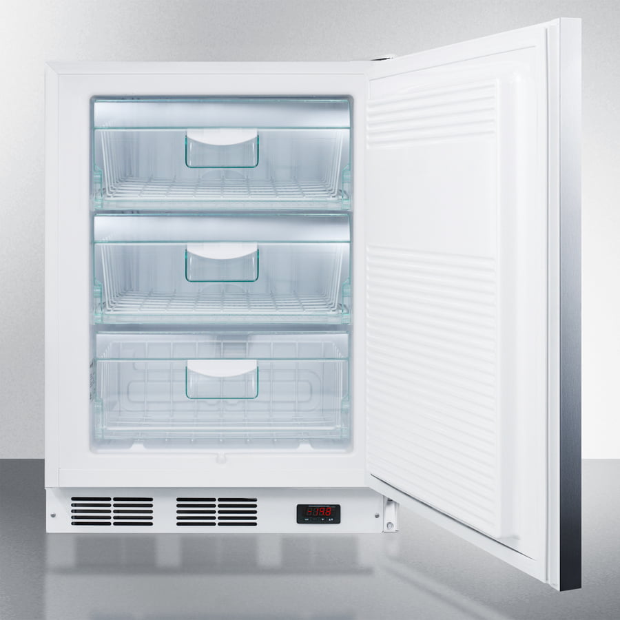 Summit VT65M7BISSHHADA Ada Compliant Commercial Built-In Medical All-Freezer Capable Of -25 C Operation, With Wrapped Stainless Steel Door And Horizontal Handle