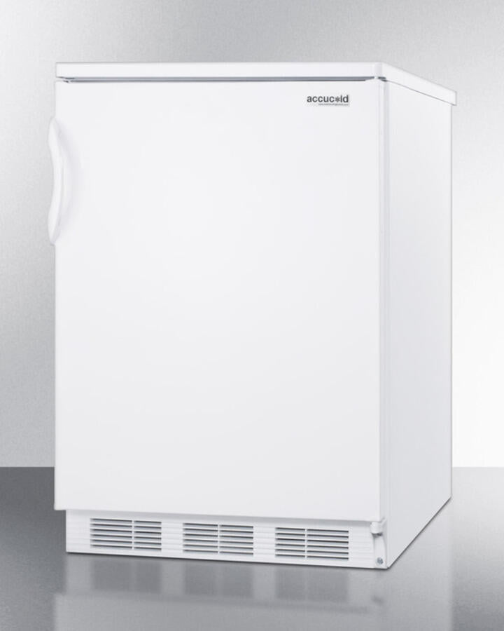 Summit FF6BI Built-In Undercounter All-Refrigerator For General Purpose Use, With Automatic Defrost Operation And White Exterior