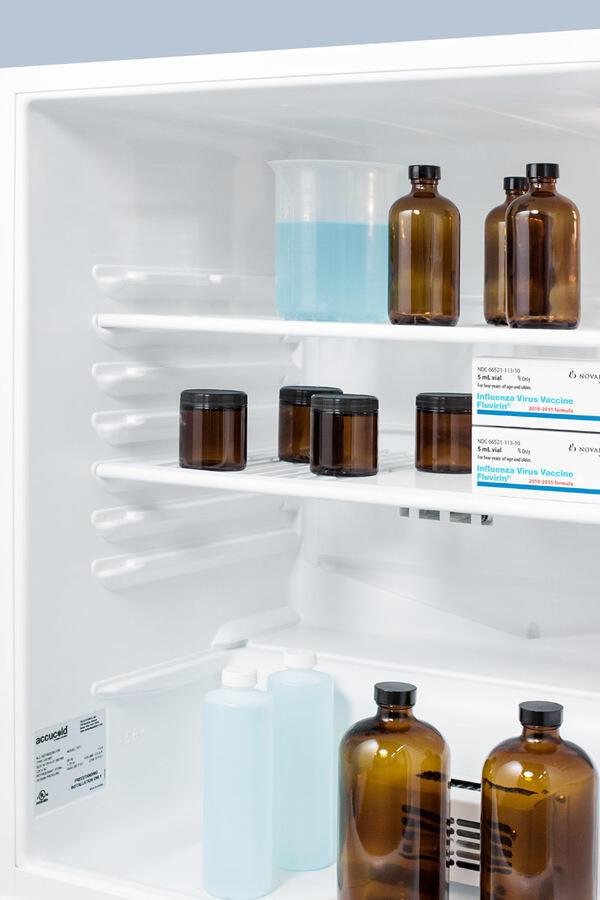 Summit FF7LBIMED2 Built-In Undercounter Auto Defrost Medical/Scientific All-Refrigerator With Front Control Panel Equipped With A Digital Thermostat And Nist Calibrated Thermometer/Alarm; Includes Front Lock, Hospital Grade Cord, And Internal Fan
