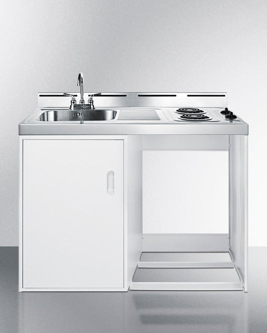 Summit C48ELNR 48" Wide All-In-One Kitchenette (Refrigerator Not Included)