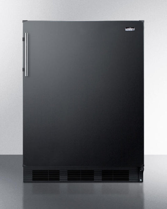 Summit CT663BADA Ada Compliant Freestanding Refrigerator-Freezer For Residential Use, Cycle Defrost With Deluxe Interior And Black Finish