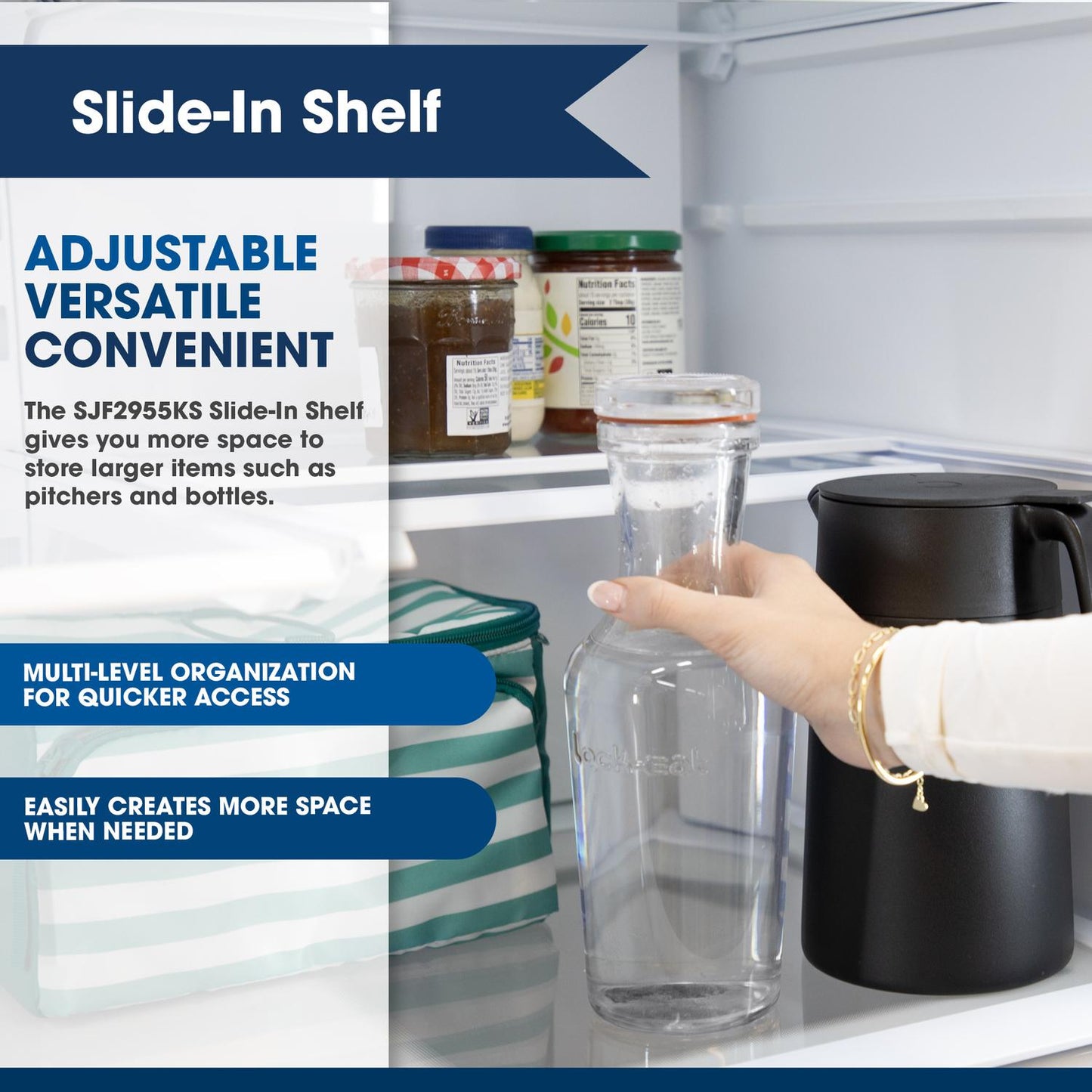 Sharp SJF2955KS Sharp French 3-Door Refrigerator With Water Dispenser