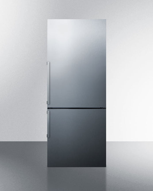 Summit FFBF287SSIM 28" Wide Bottom Freezer Refrigerator With Icemaker
