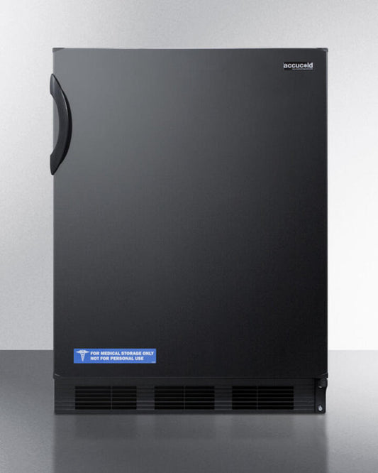 Summit AL652BBI Built-In Undercounter Ada Compliant Refrigerator-Freezer For General Purpose Use, With Dual Evaporator Cooling, Cycle Defrost, And Black Exterior