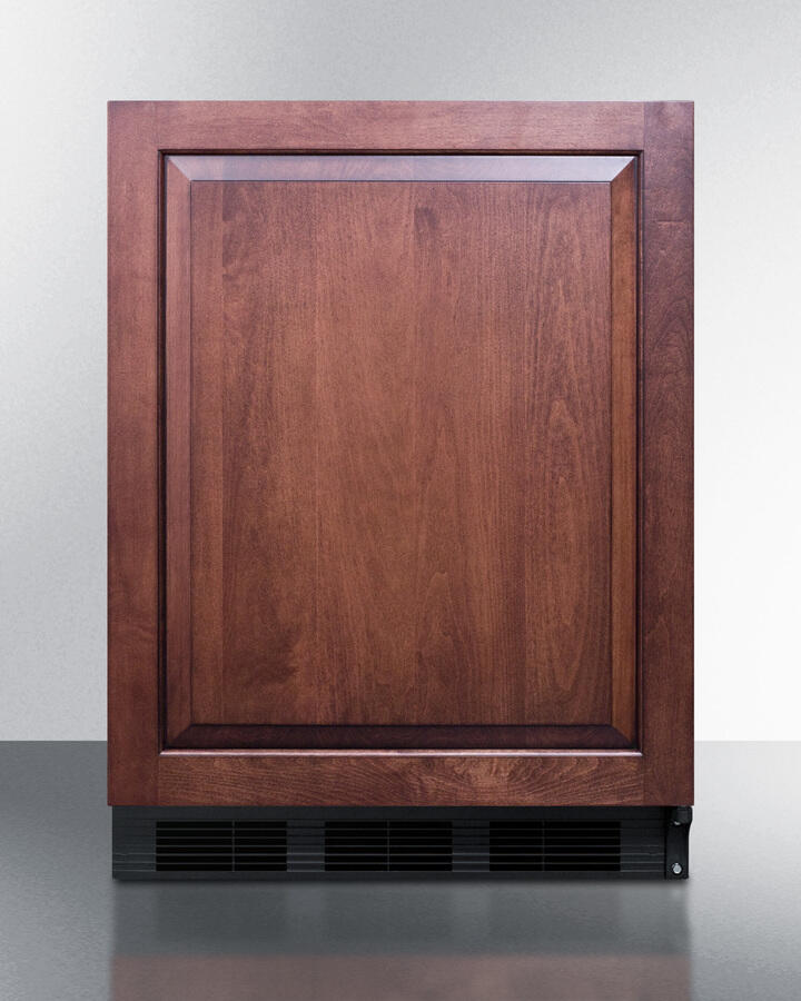 Summit AR5IF 24 Inch Wide Ada Compliant Built-In Undercounter All-Refrigerator For Residential Use, Auto Defrost With Panel-Ready Door And Black Cabinet