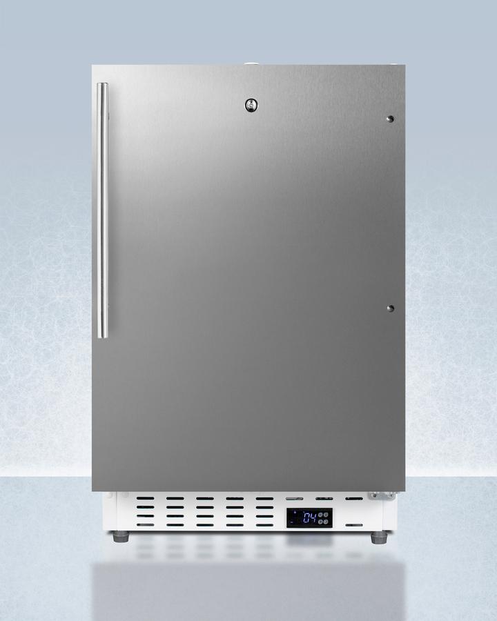 Summit ADA404REFSSHV 20" Wide Built-In Healthcare All-Refrigerator, Ada Compliant