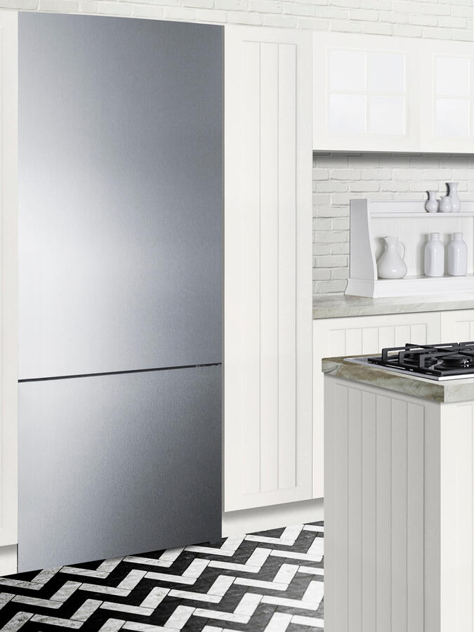 Summit FFBF279SSBIIM 28" Wide Built-In Bottom Freezer Refrigerator With Icemaker